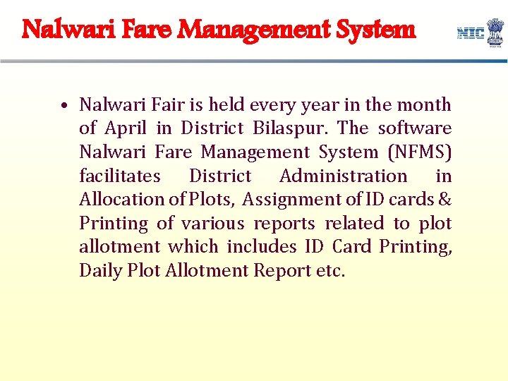 Nalwari Fare Management System • Nalwari Fair is held every year in the month