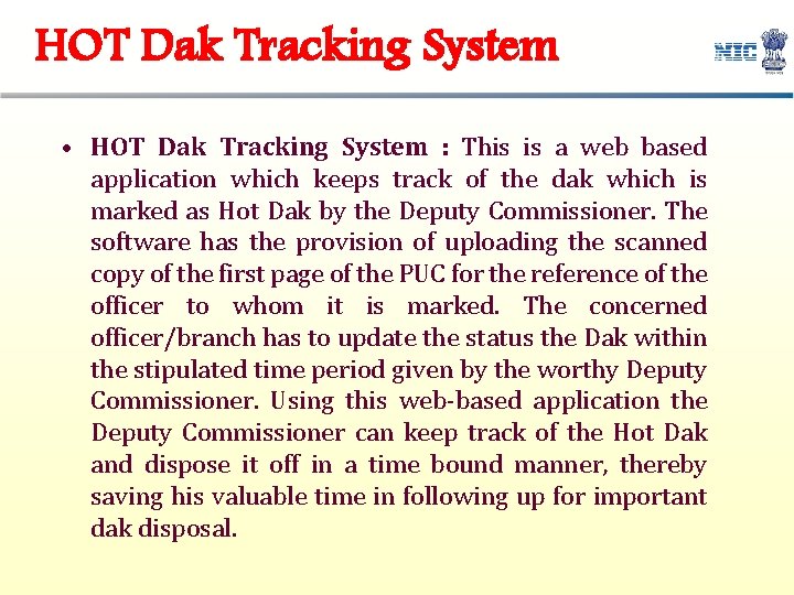 HOT Dak Tracking System • HOT Dak Tracking System : This is a web