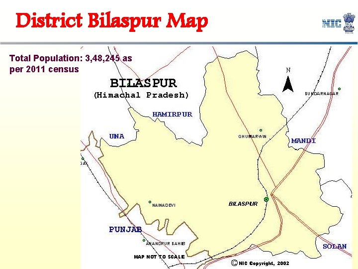 District Bilaspur Map Total Population: 3, 48, 245 as per 2011 census 