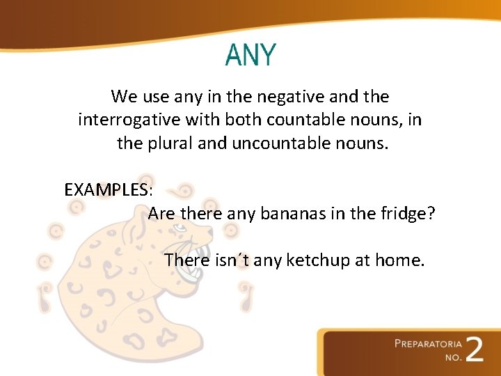 We use any in the negative and the interrogative with both countable nouns, in