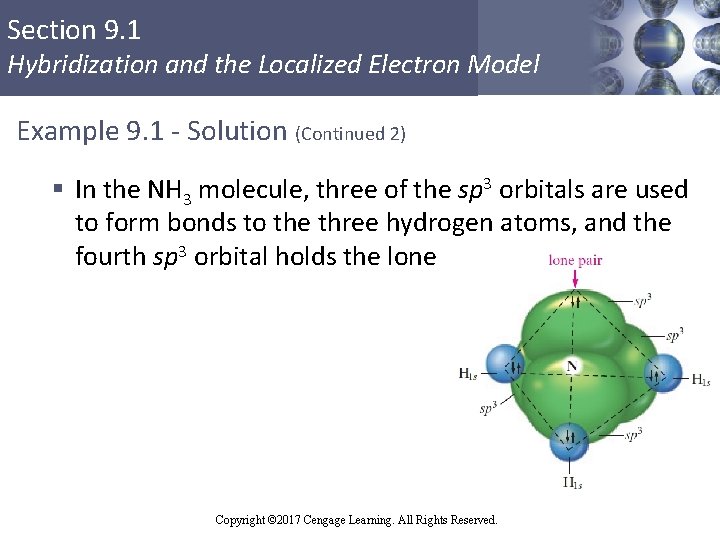 Section 9. 1 Hybridization and the Localized Electron Model Example 9. 1 - Solution