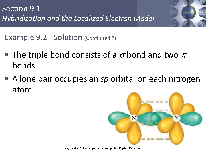Section 9. 1 Hybridization and the Localized Electron Model Example 9. 2 - Solution