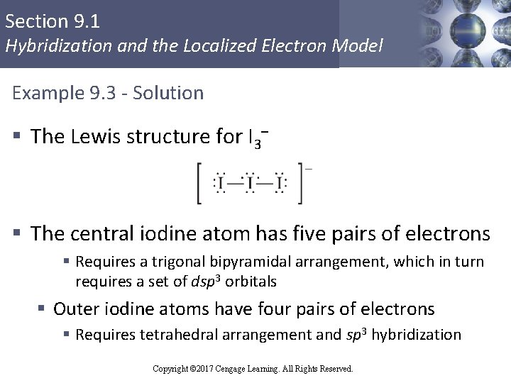 Section 9. 1 Hybridization and the Localized Electron Model Example 9. 3 - Solution