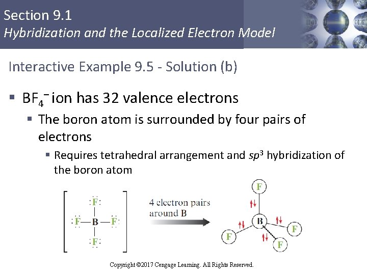 Section 9. 1 Hybridization and the Localized Electron Model Interactive Example 9. 5 -