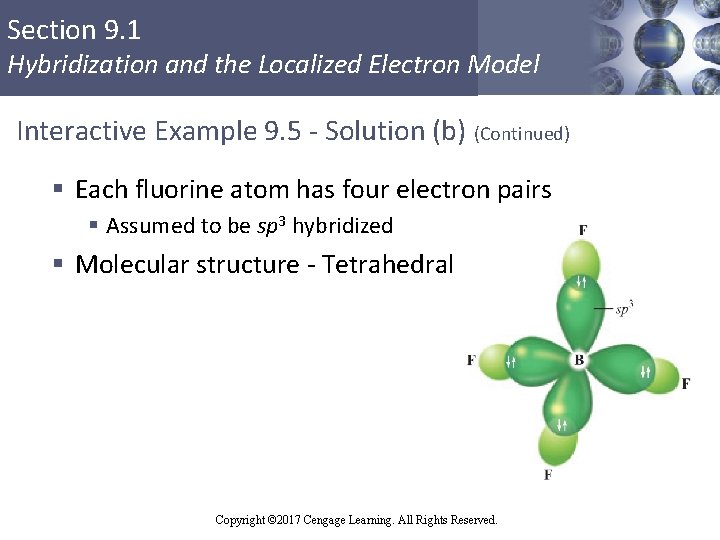 Section 9. 1 Hybridization and the Localized Electron Model Interactive Example 9. 5 -