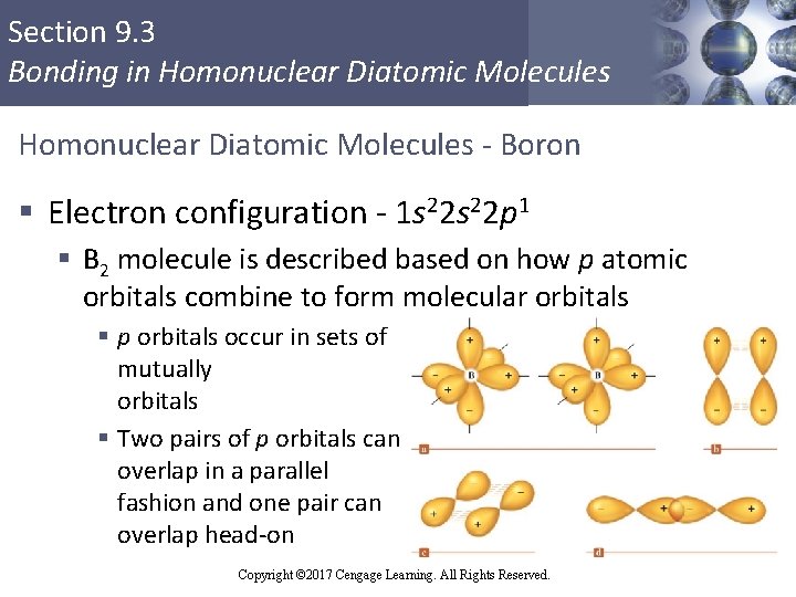 Section 9. 3 Bonding in Homonuclear Diatomic Molecules - Boron § Electron configuration -