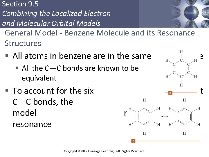 Section 9. 5 Combining the Localized Electron and Molecular Orbital Models General Model -