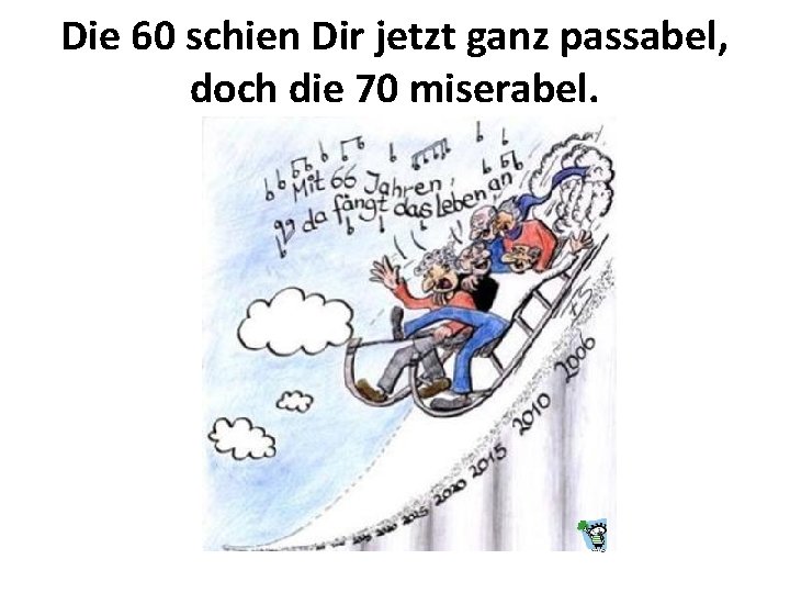 Die 60 schien Dir jetzt ganz passabel, doch die 70 miserabel. 