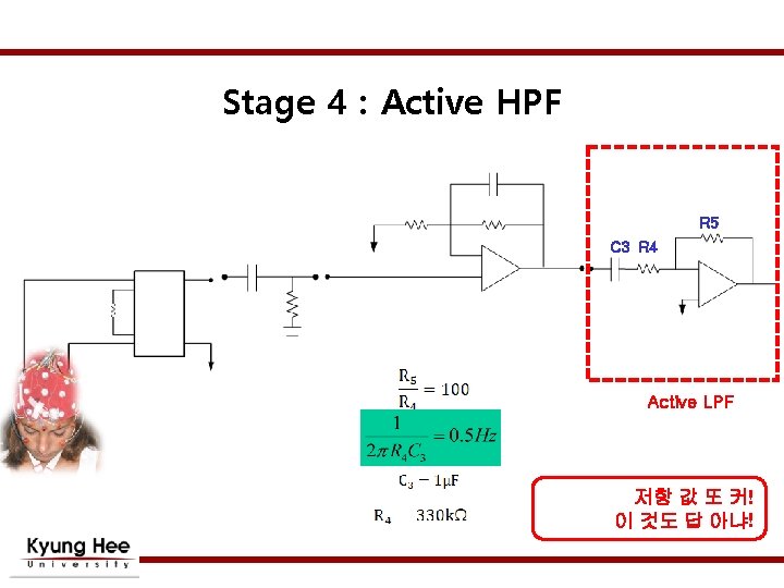 Stage 4 : Active HPF R 5 C 3 R 4 Active LPF 저항