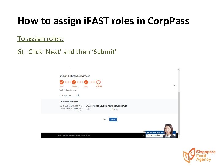 How to assign i. FAST roles in Corp. Pass To assign roles: 6) Click