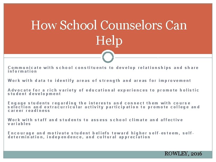 How School Counselors Can Help Communicate with school constituents to develop relationships and share