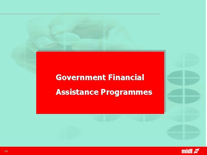 Government Financial Assistance Programmes 14 