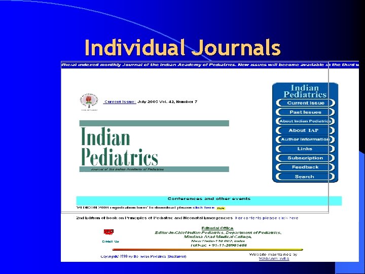 Individual Journals 