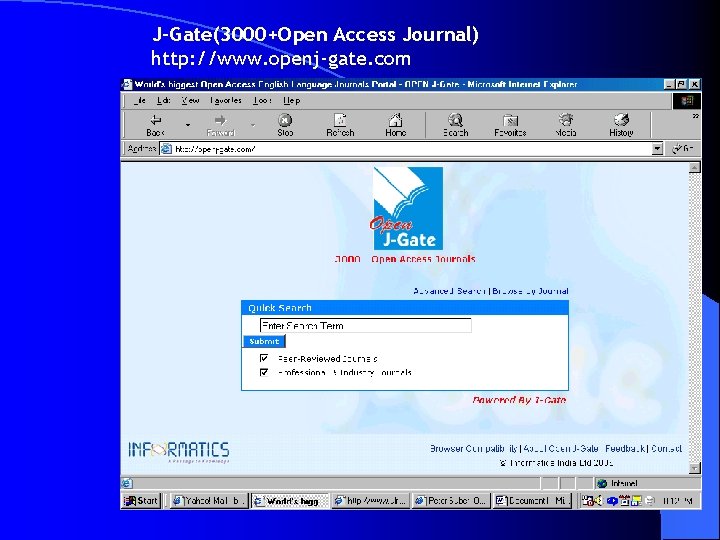 J-Gate(3000+Open Access Journal) http: //www. openj-gate. com 