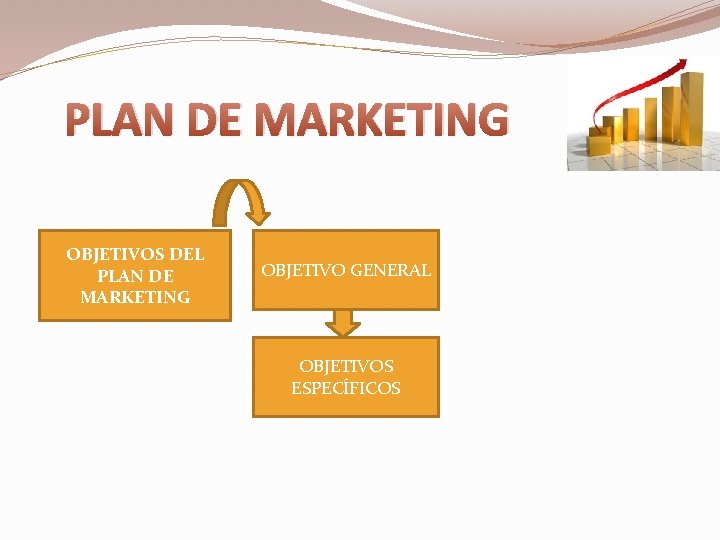 PLAN DE MARKETING OBJETIVOS DEL PLAN DE MARKETING OBJETIVO GENERAL OBJETIVOS ESPECÍFICOS 