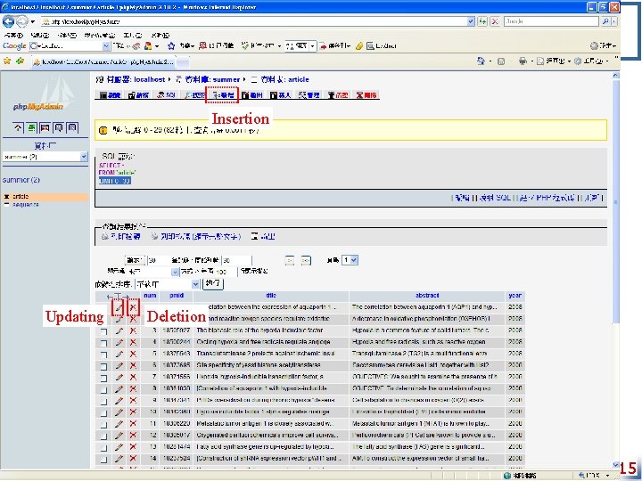 Insertion Updating Deletiion 15 