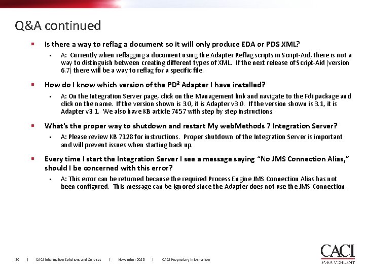 Q&A continued § Is there a way to reflag a document so it will