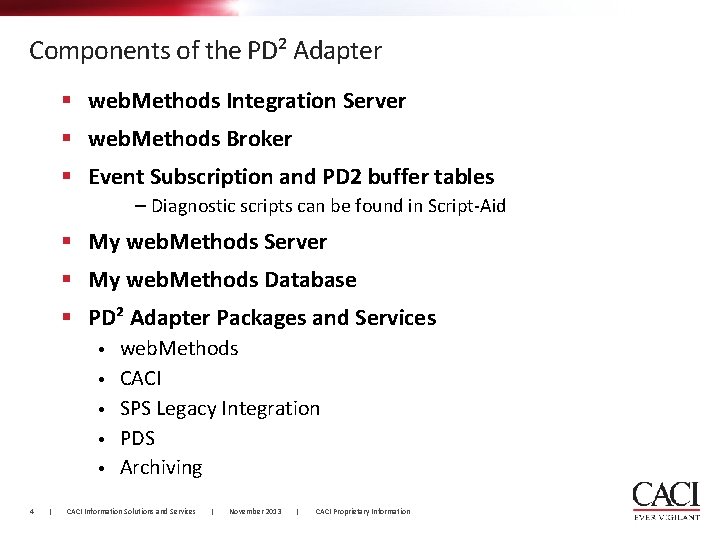 Components of the PD² Adapter § web. Methods Integration Server § web. Methods Broker