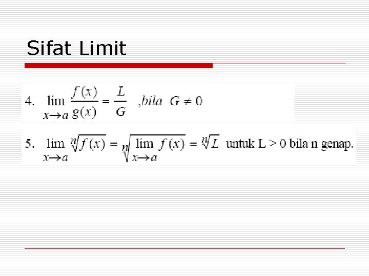 Sifat Limit 