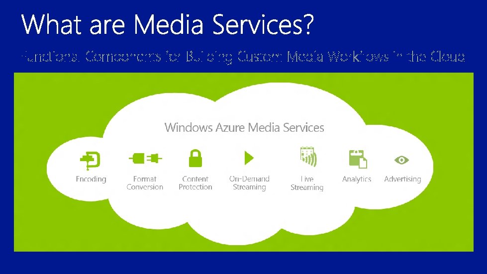 Functional Components for Building Custom Media Workflows in the Cloud Functional Components for Building Custom Media Workflows in the Cloud
