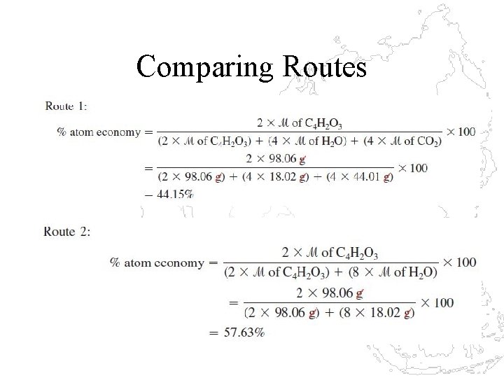 Comparing Routes 