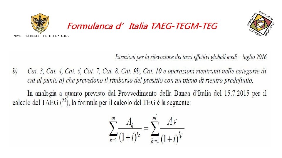 Formulanca d’Italia TAEG-TEGM-TEG 