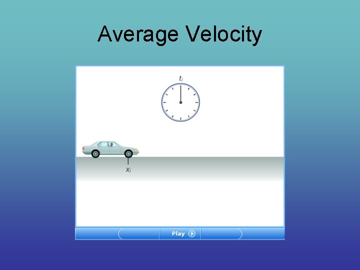 Average Velocity 