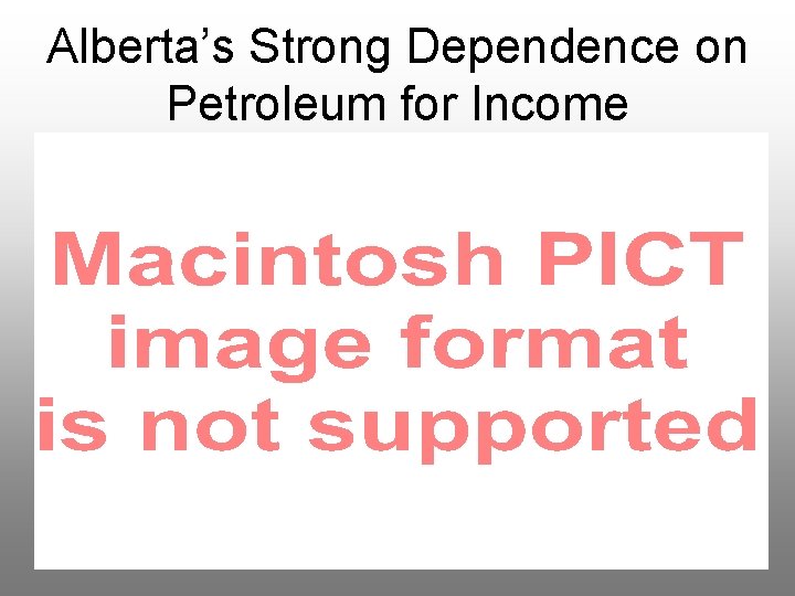 Alberta’s Strong Dependence on Petroleum for Income 