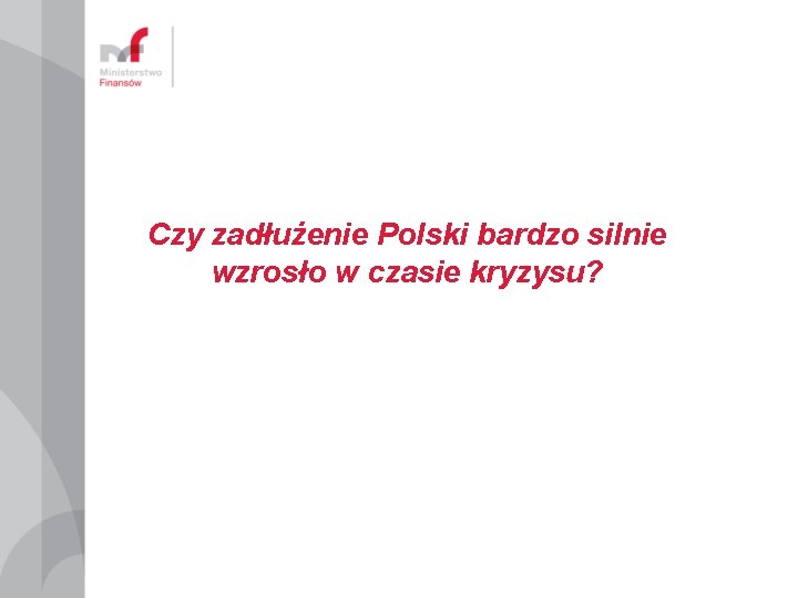 Czy zadłużenie Polski bardzo silnie wzrosło w czasie kryzysu? 