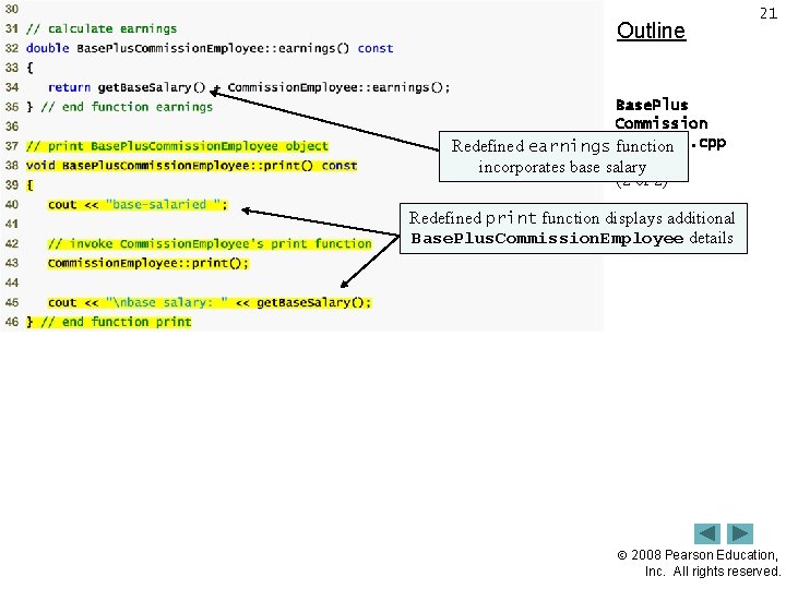 Outline 21 Base. Plus Commission Redefined earnings Employee. cpp function incorporates base salary (2