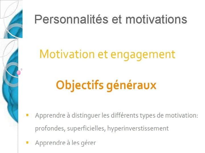 Personnalités et motivations 