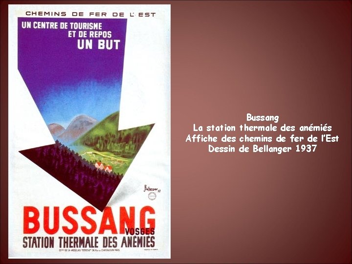 Bussang La station thermale des anémiés Affiche des chemins de fer de l’Est Dessin