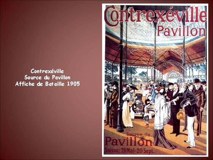 Contrexéville Source du Pavillon Affiche de Bataille 1905 