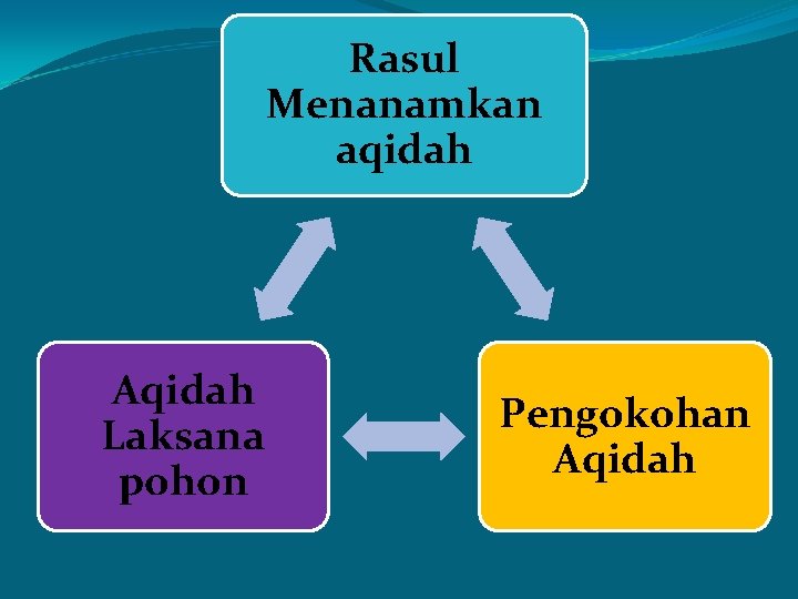 Rasul Menanamkan aqidah Aqidah Laksana pohon Pengokohan Aqidah 