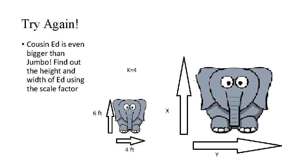 Try Again! • Cousin Ed is even bigger than Jumbo! Find out the height