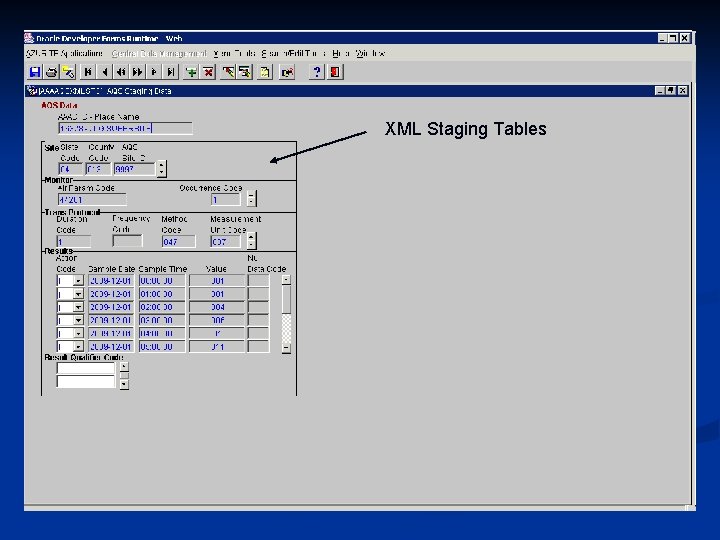 XML Staging Tables 
