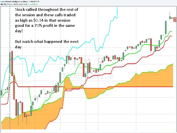 Stock rallied throughout the rest of the session and these calls traded as high