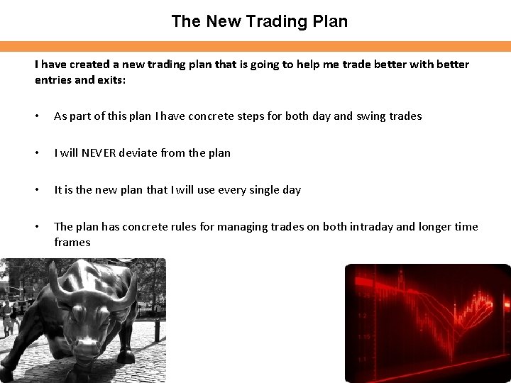 The New Trading Plan I have created a new trading plan that is going