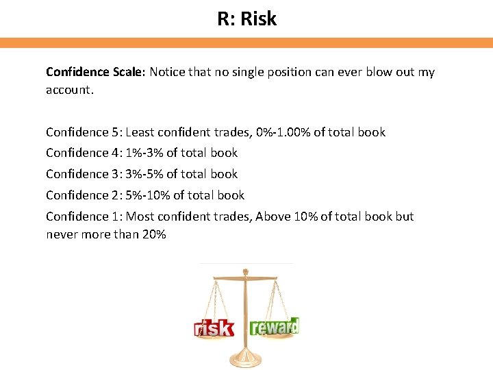 R: Risk Confidence Scale: Notice that no single position can ever blow out my R: Risk Confidence Scale: Notice that no single position can ever blow out my