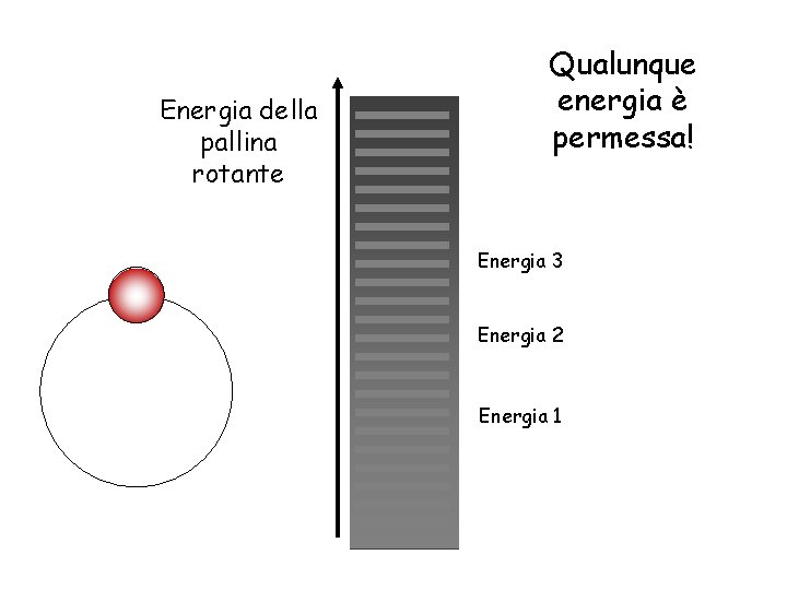 Energia della pallina rotante Qualunque energia è permessa! Energia 3 Energia 2 Energia 1