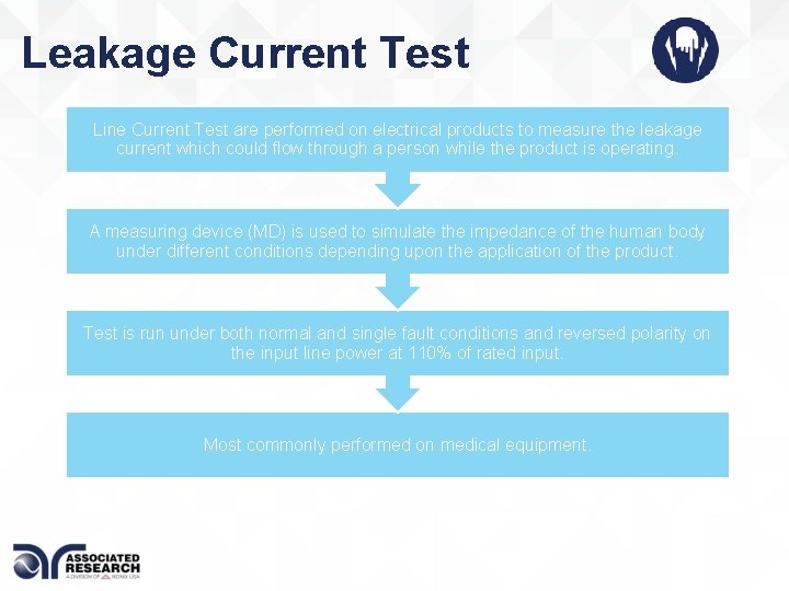 Leakage Current Test Line Current Test are performed on electrical products to measure the