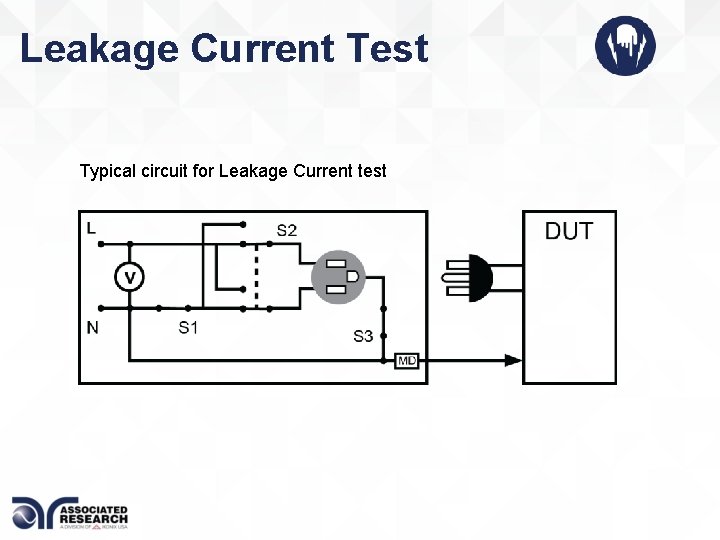 Leakage Current Test Typical circuit for Leakage Current test 