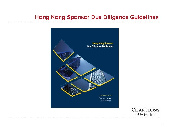 Hong Kong Sponsor Due Diligence Guidelines 110 