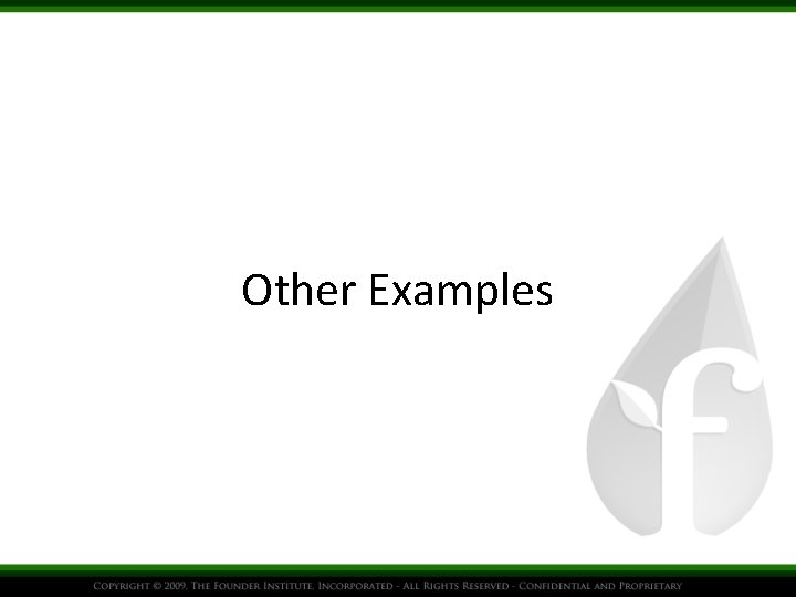Other Examples 