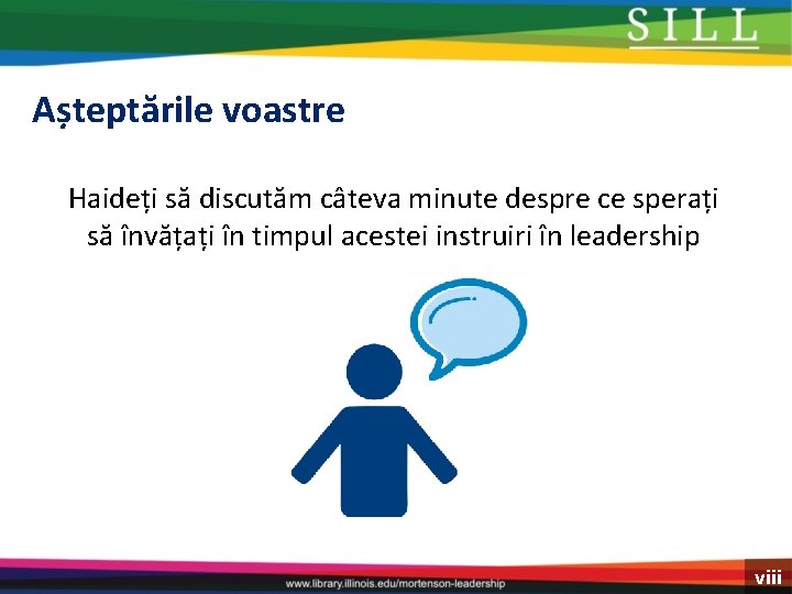 Așteptările voastre Haideți să discutăm câteva minute despre ce sperați să învățați în timpul