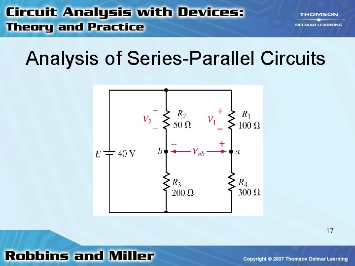 Analysis of Series-Parallel Circuits 17 