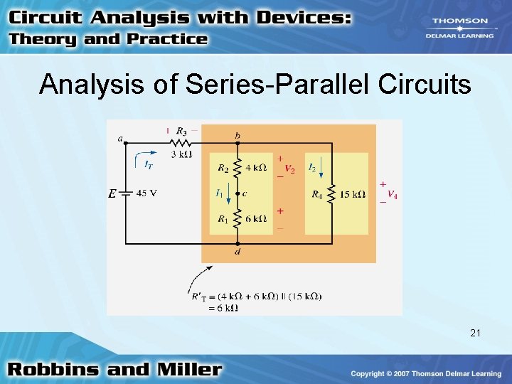 Analysis of Series-Parallel Circuits 21 