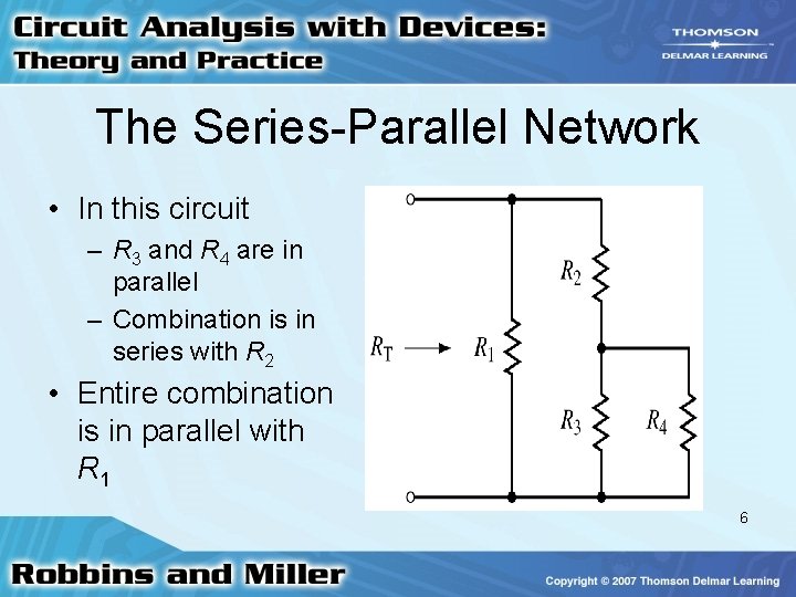 The Series-Parallel Network • In this circuit – R 3 and R 4 are