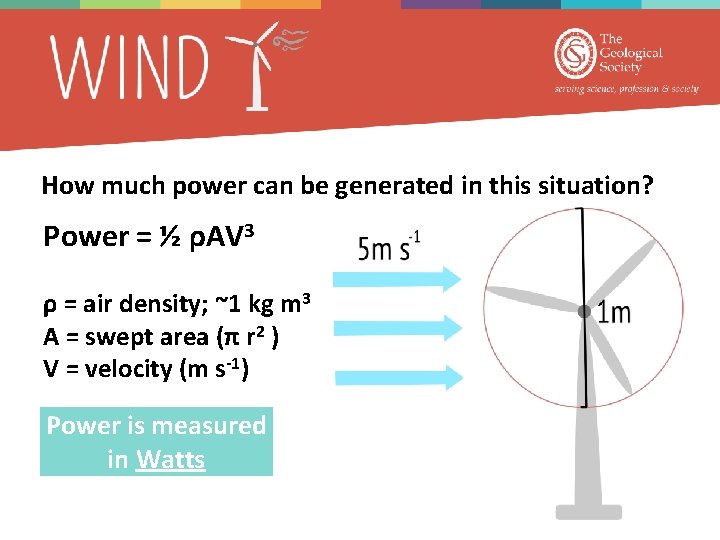 How much power can be generated in this situation? Power = ½ ρAV 3