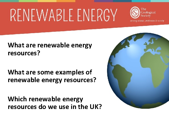 What are renewable energy resources? What are some examples of renewable energy resources? Which